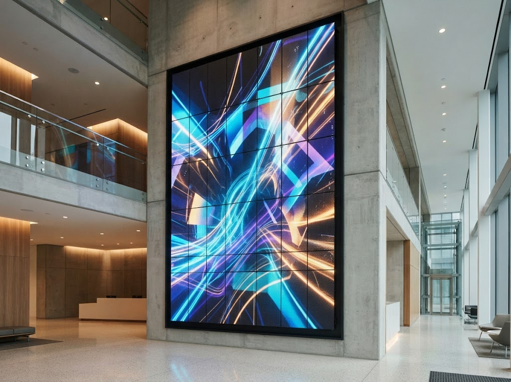 Modern LED display board for digital signage